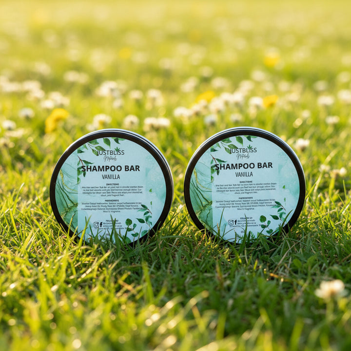 Eco - Friendly Shampoo Bar in Tin – Plant - Based, Travel - Ready Hair Care JUSTBLiSS Naturals