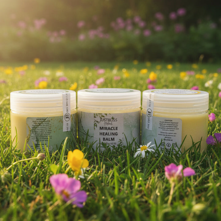 Healing Miracle Balm – Plant-Based Relief for Burns, Cuts &amp; Irritated Skin - JUSTBLiSS Naturals
