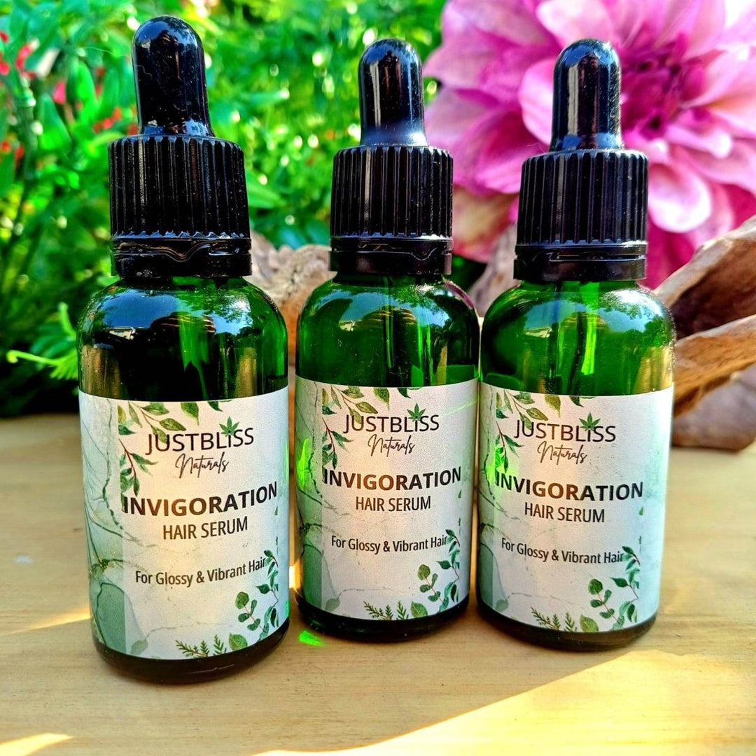 Invigorating Hair Serum – Hemp &amp; Prickly Pear Oils for Healthy Shine - JUSTBLiSS Naturals