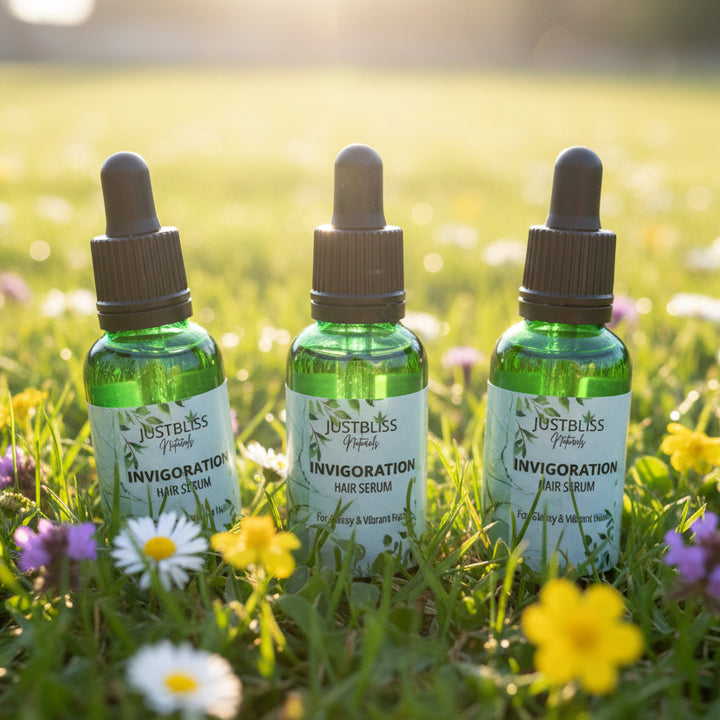 Invigorating Hair Serum – Hemp &amp; Prickly Pear Oils for Healthy Shine - JUSTBLiSS Naturals