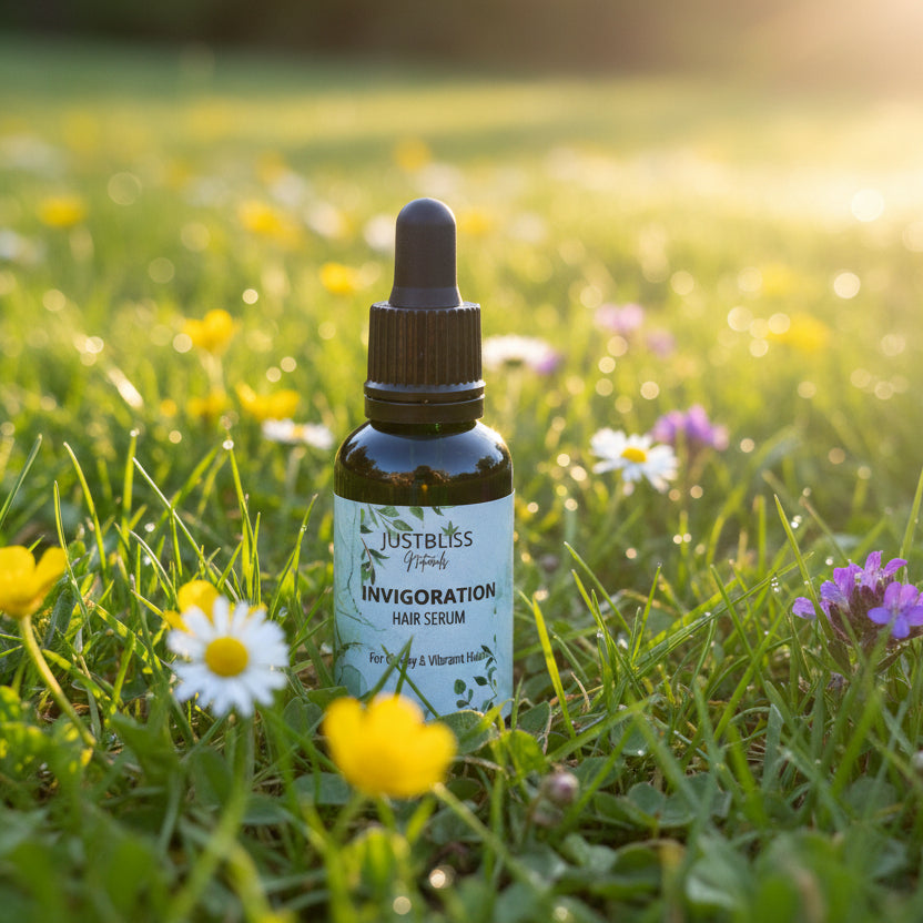 Invigorating Hair Serum – Hemp &amp; Prickly Pear Oils for Healthy Shine - JUSTBLiSS Naturals