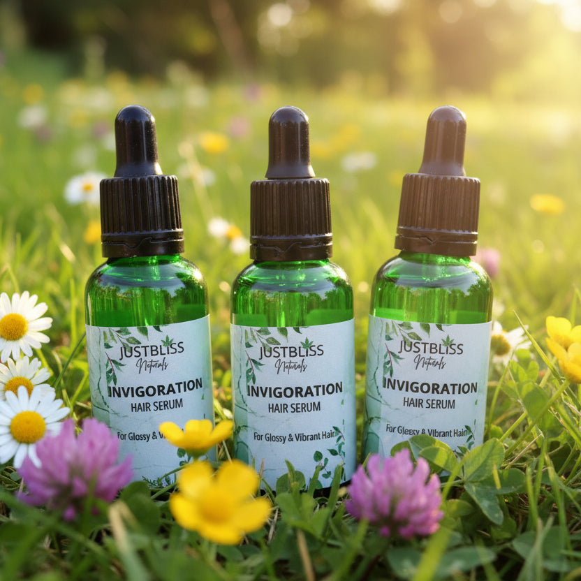 Invigorating Hair Serum – Hemp &amp; Prickly Pear Oils for Healthy Shine - JUSTBLiSS Naturals