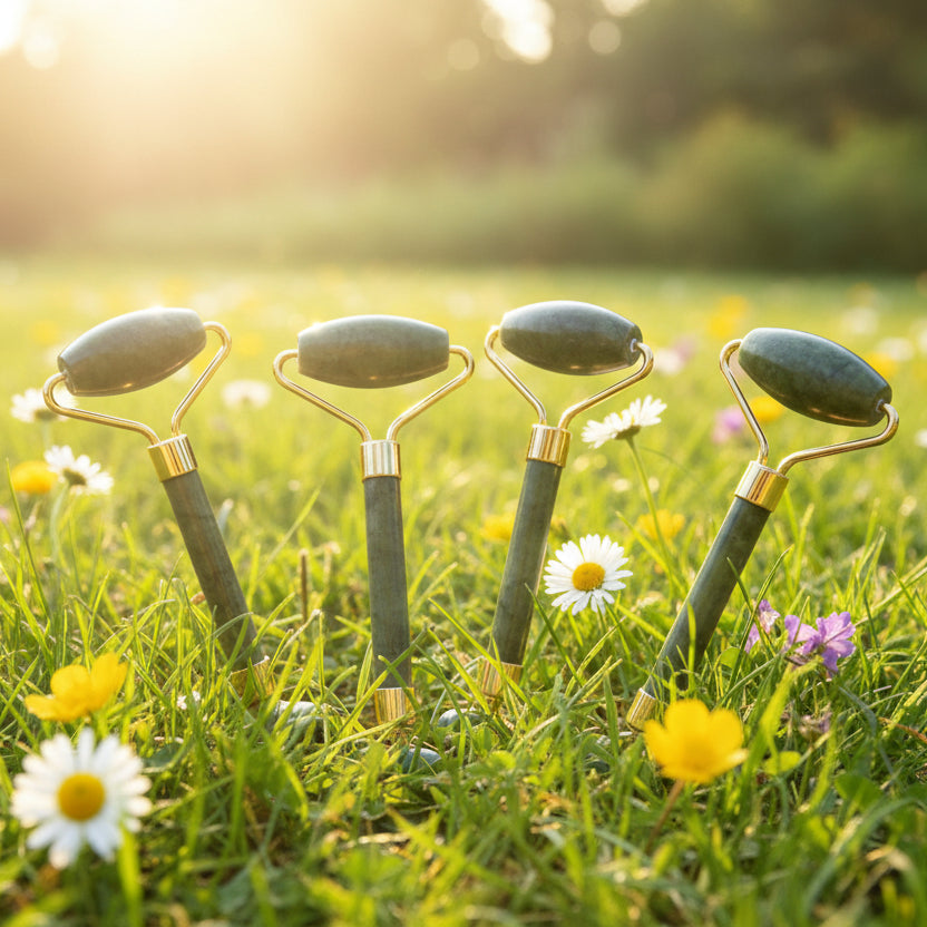 Jade Facial Roller – Natural Cooling Tool for Radiant, Glowing Skin - JUSTBLiSS Naturals