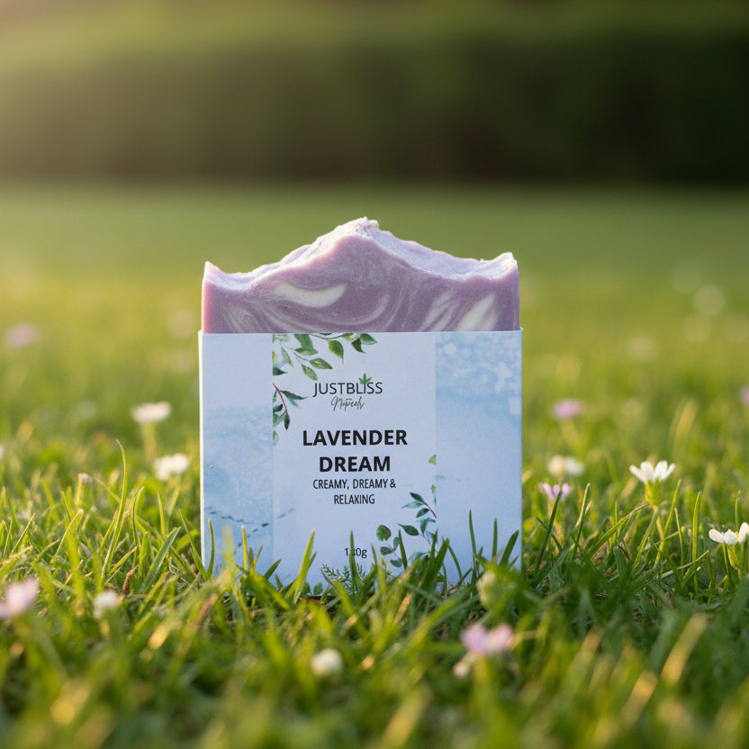 Lavender Dream Soap Bar – Calming Vegan Cleanser for Sensitive Skin - JUSTBLiSS Naturals