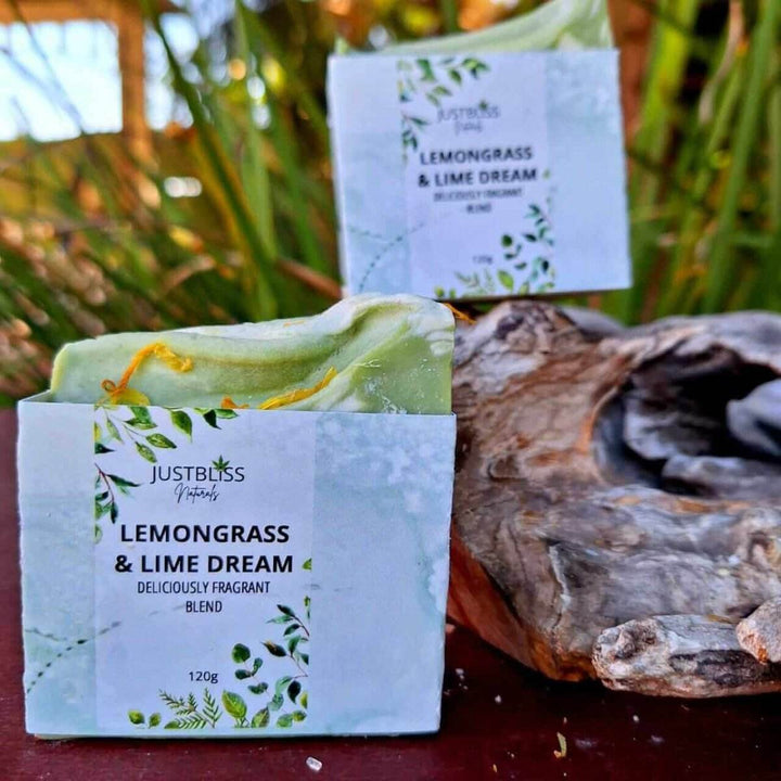Lemongrass &amp; Lime Natural Soap Bar – Vegan, Zesty &amp; Nourishing Cleanse - JUSTBLiSS Naturals