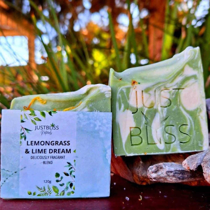 Lemongrass &amp; Lime Natural Soap Bar – Vegan, Zesty &amp; Nourishing Cleanse - JUSTBLiSS Naturals