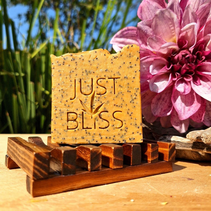 Lemongrass &amp; Poppyseed Soap Bar – Vegan Detoxifying Exfoliant - JUSTBLiSS Naturals