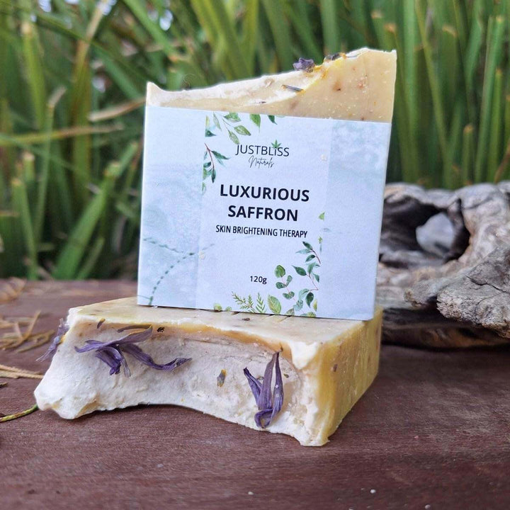 Luxurious Saffron Soap Bar – Natural Brightening &amp; Even Skin Tone - JUSTBLiSS Naturals