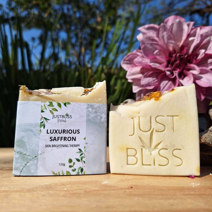 Luxurious Saffron Soap Bar – Natural Brightening &amp; Even Skin Tone - JUSTBLiSS Naturals