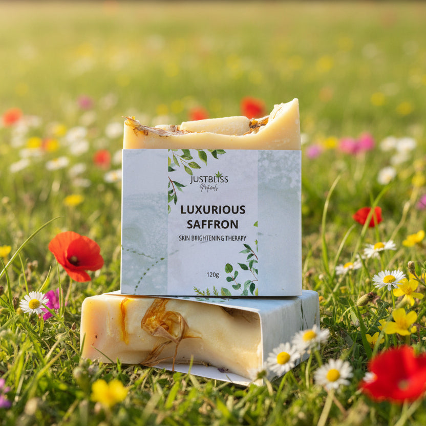 Luxurious Saffron Soap Bar – Natural Brightening & Even Skin Tone - JUSTBLiSS Naturals