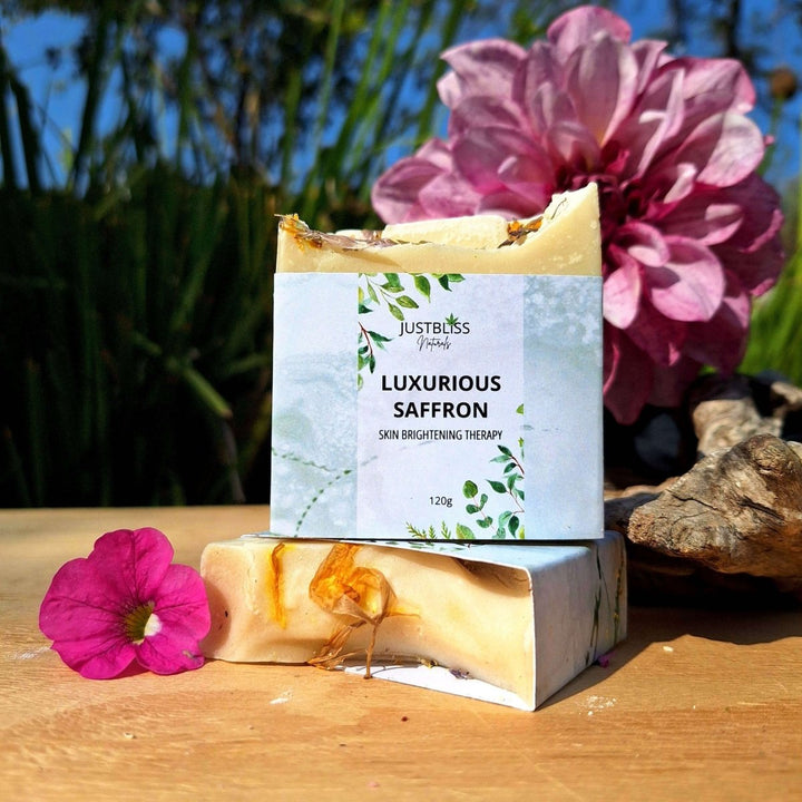 Luxurious Saffron Soap Bar – Natural Brightening &amp; Even Skin Tone - JUSTBLiSS Naturals