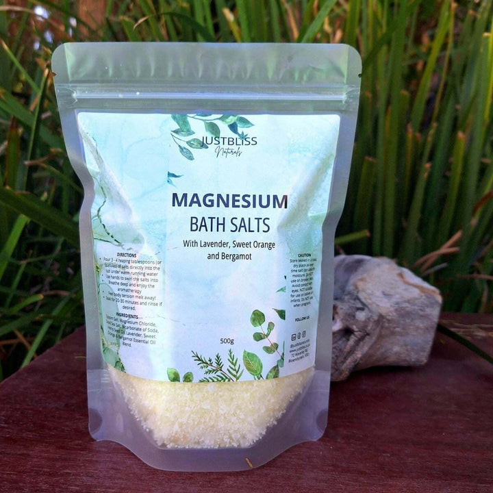 Magnesium Bath Salt – Relaxing Mineral Soak with Lavender &amp; Rosemary - JUSTBLiSS Naturals