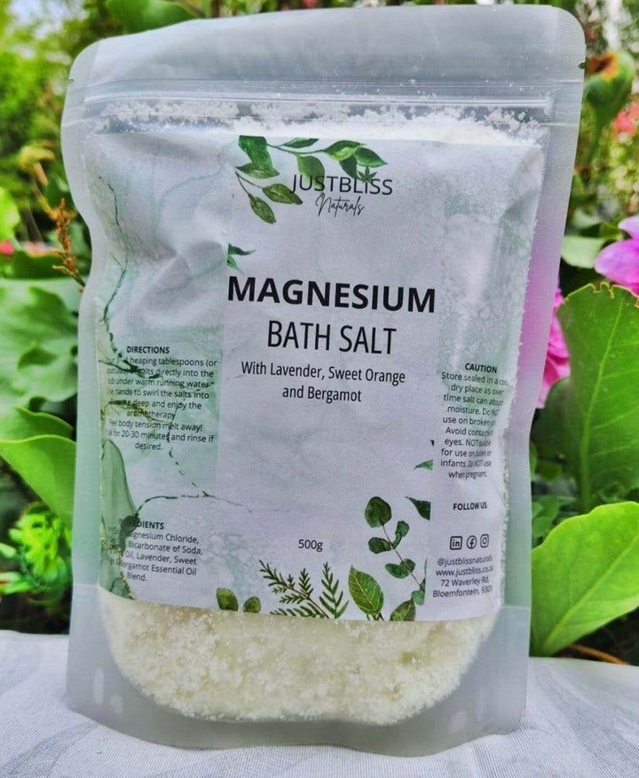 Magnesium Bath Salt – Relaxing Mineral Soak with Lavender &amp; Rosemary - JUSTBLiSS Naturals