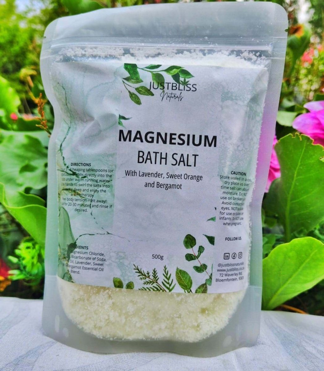 Magnesium Bath Salt – Relaxing Mineral Soak with Lavender &amp; Rosemary - JUSTBLiSS Naturals