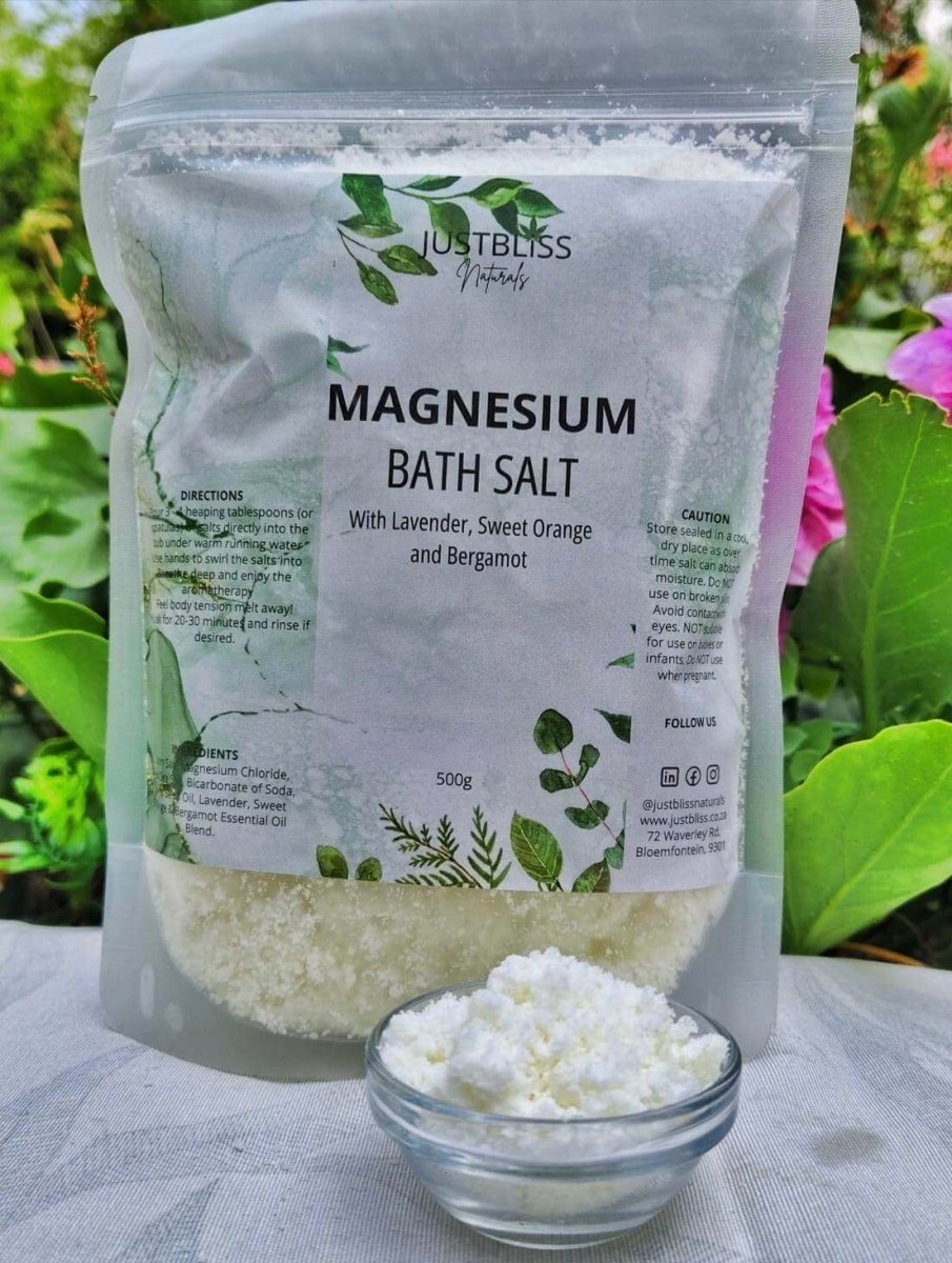 Magnesium Bath Salt – Relaxing Mineral Soak with Lavender &amp; Rosemary - JUSTBLiSS Naturals