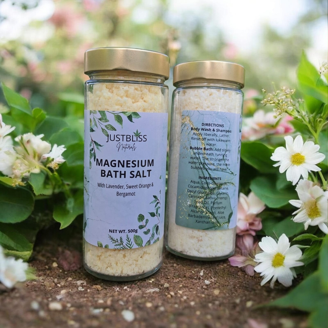 Magnesium Bath Salt – Relaxing Mineral Soak with Lavender &amp; Rosemary