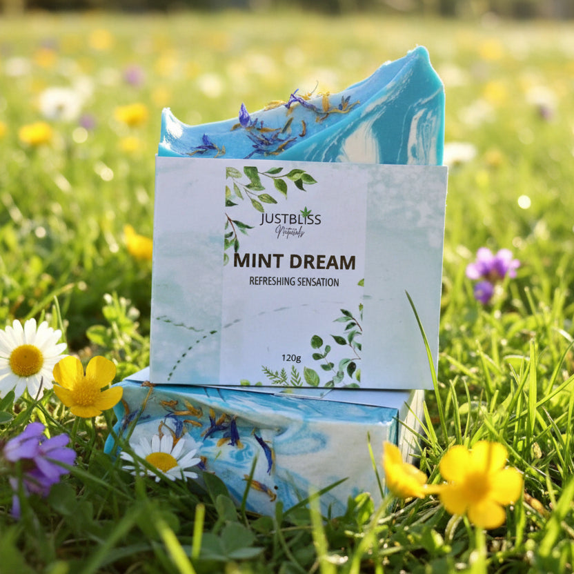 Mint Dream Natural Soap Bar – Vegan Peppermint Hydration & Cleanse - JUSTBLiSS Naturals