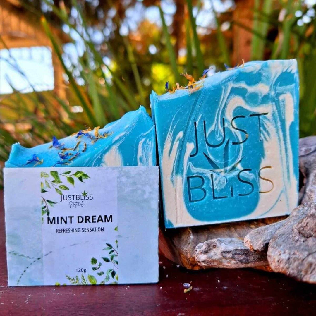 Mint Dream Natural Soap Bar – Vegan Peppermint Hydration & Cleanse - JUSTBLiSS Naturals