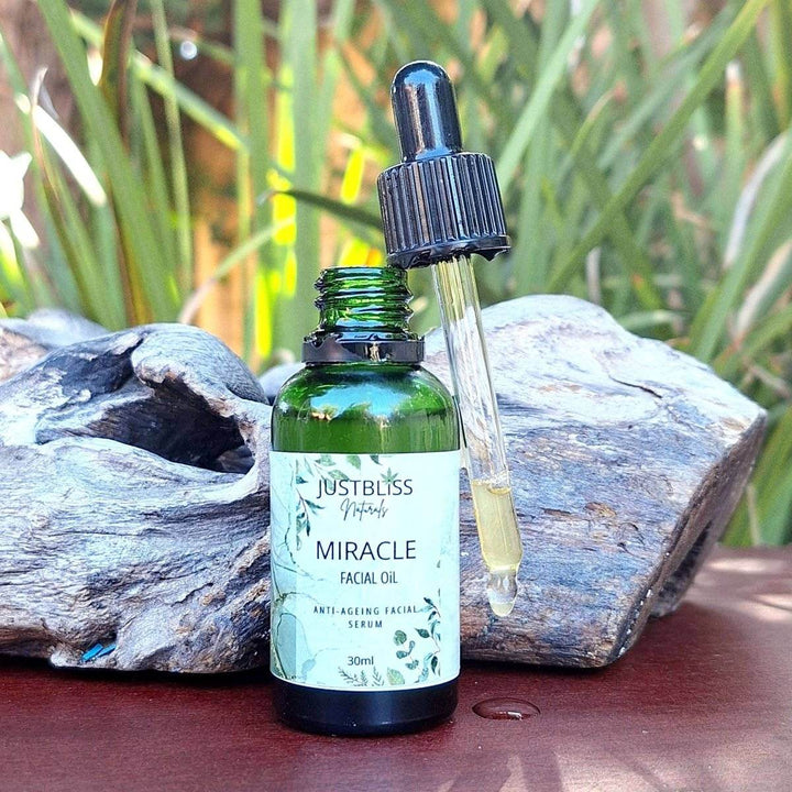 Miracle Facial Oil with Prickly Pear &amp; Frankincense – Radiant, Balanced Skin - JUSTBLiSS Naturals
