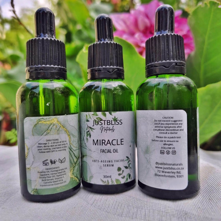 Miracle Facial Oil with Prickly Pear &amp; Frankincense – Radiant, Balanced Skin - JUSTBLiSS Naturals