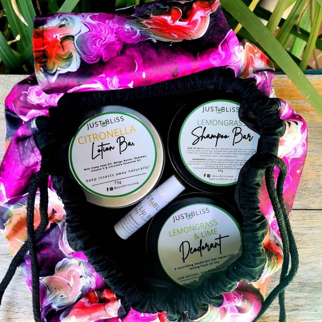 Moonbag Handmade Waterproof Cosmetic Bag – Eco-Friendly Travel Organizer - JUSTBLiSS Naturals