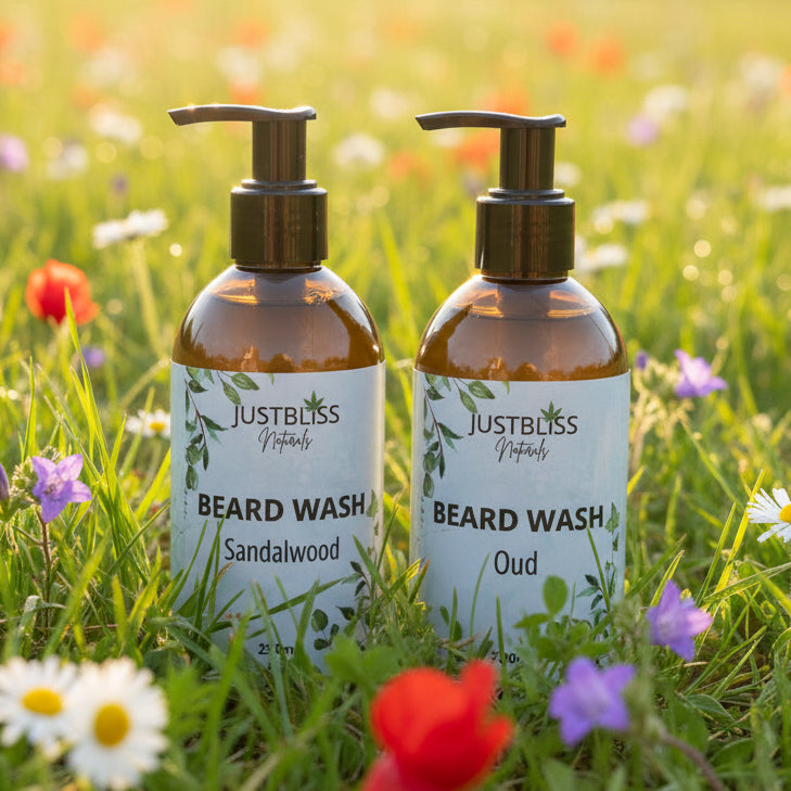 Natural Beard Wash – Sulphate-Free Plant-Based Cleanser for Soft Beards - JUSTBLiSS Naturals