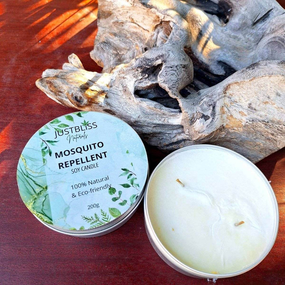 Natural Mosquito Repellent Soy Candle – Citronella & Skin Care - JUSTBLiSS Naturals