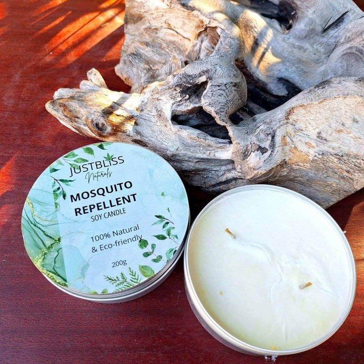 Natural Mosquito Repellent Soy Candle – Citronella &amp; Skin Care - JUSTBLiSS Naturals