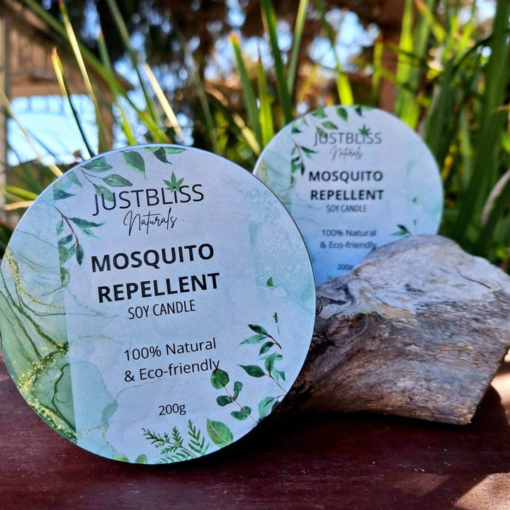 Natural Mosquito Repellent Soy Candle – Citronella &amp; Skin Care - JUSTBLiSS Naturals