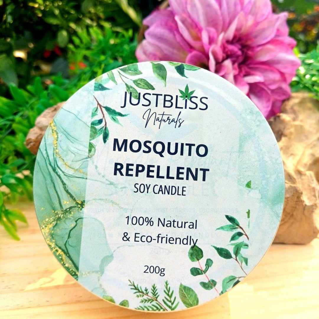 Natural Mosquito Repellent Soy Candle – Citronella &amp; Skin Care - JUSTBLiSS Naturals