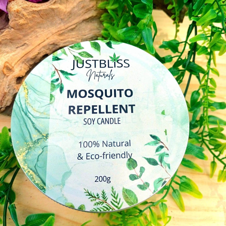 Natural Mosquito Repellent Soy Candle – Citronella &amp; Skin Care - JUSTBLiSS Naturals
