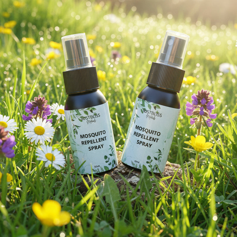 Natural Mosquito Repellent Spray – DEET-Free Plant-Based Protection - JUSTBLiSS Naturals