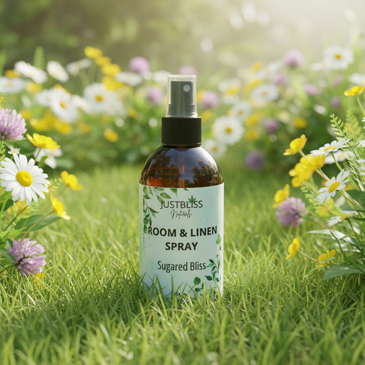 Natural Room &amp; Linen Spray – Plant-Based Aromatherapy Mist - JUSTBLiSS Naturals