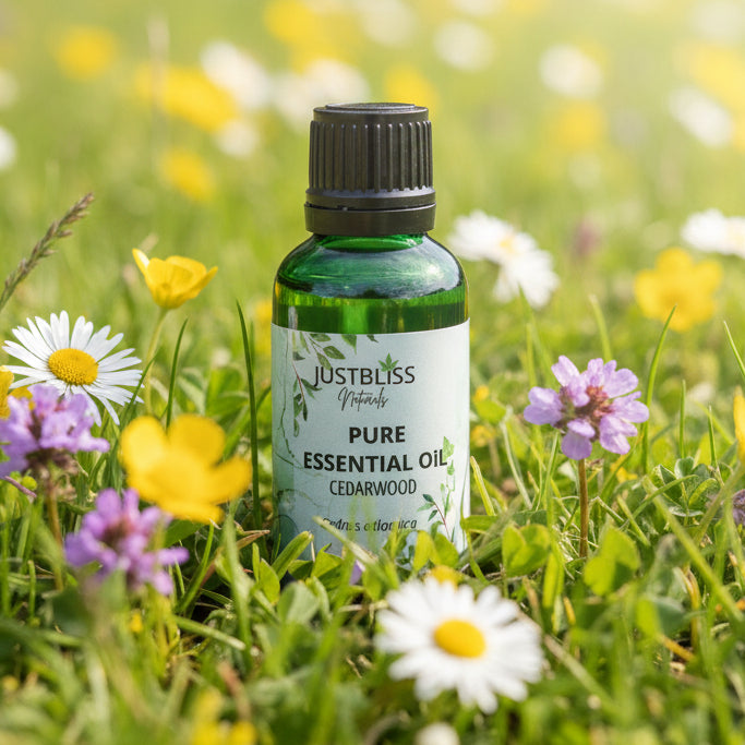 Organic Cedarwood Essential Oil – Pure, Calming & Skin-Balancing - JUSTBLiSS Naturals