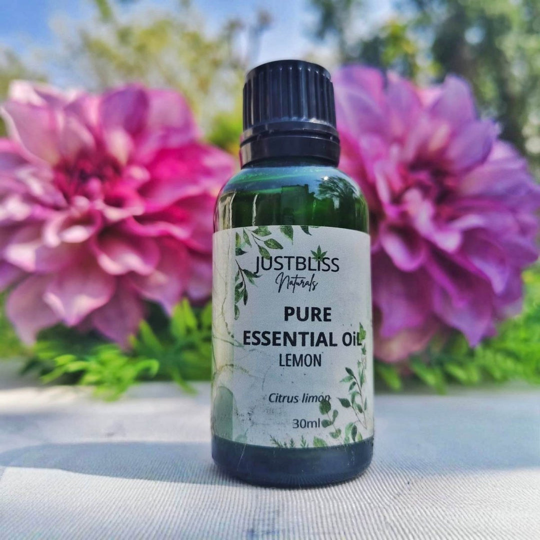Organic Lemon Essential Oil – Pure Citrus Uplift for Mood & Skin - JUSTBLiSS Naturals