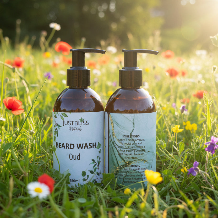 Natural Beard Wash – Sulphate-Free Plant-Based Cleanser for Soft Beards - JUSTBLiSS Naturals