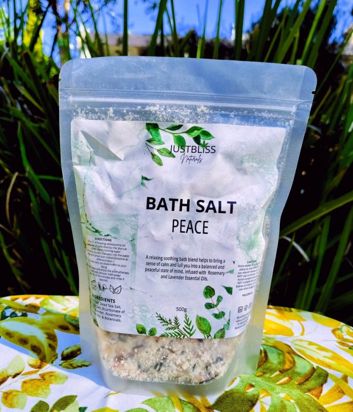 Peace Bath Salts – Mineral-Rich Relaxation with Lavender &amp; Rosemary - JUSTBLiSS Naturals