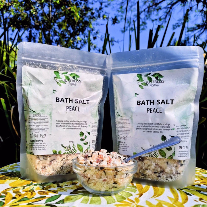 Peace Bath Salts – Mineral-Rich Relaxation with Lavender &amp; Rosemary - JUSTBLiSS Naturals