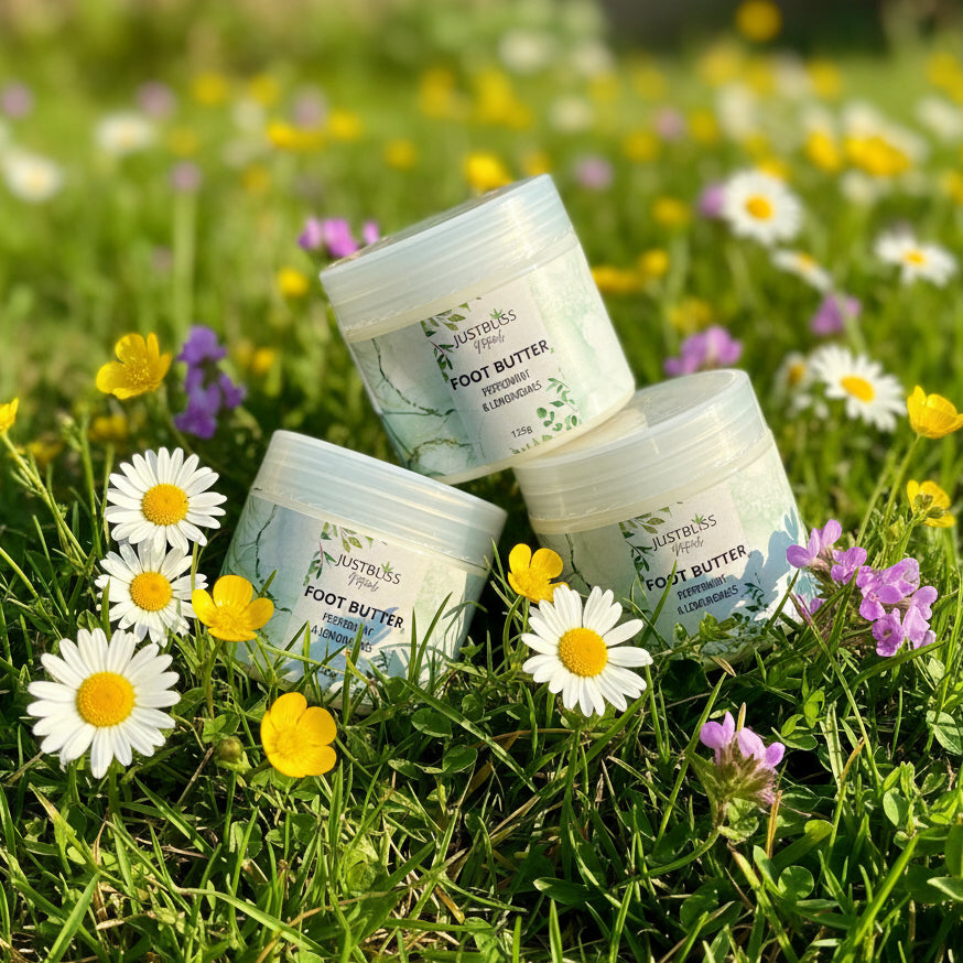 Peppermint & Lemongrass Foot Butter – Intensive Heel & Foot Care - JUSTBLiSS Naturals