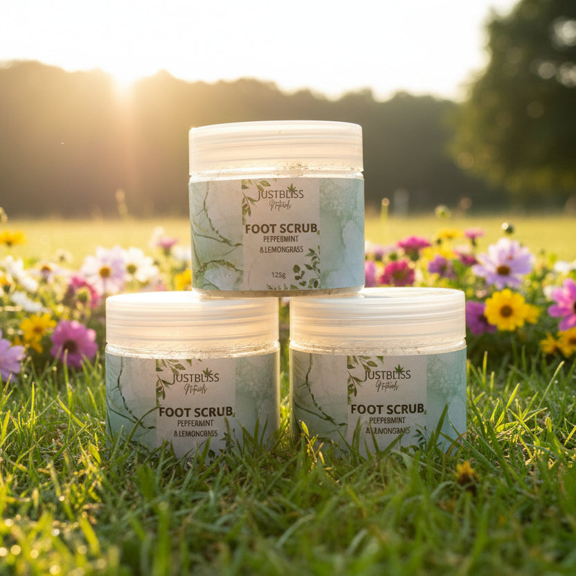 Peppermint & Lemongrass Foot Scrub – Natural Exfoliation for Soft, Refreshed Feet - JUSTBLiSS Naturals