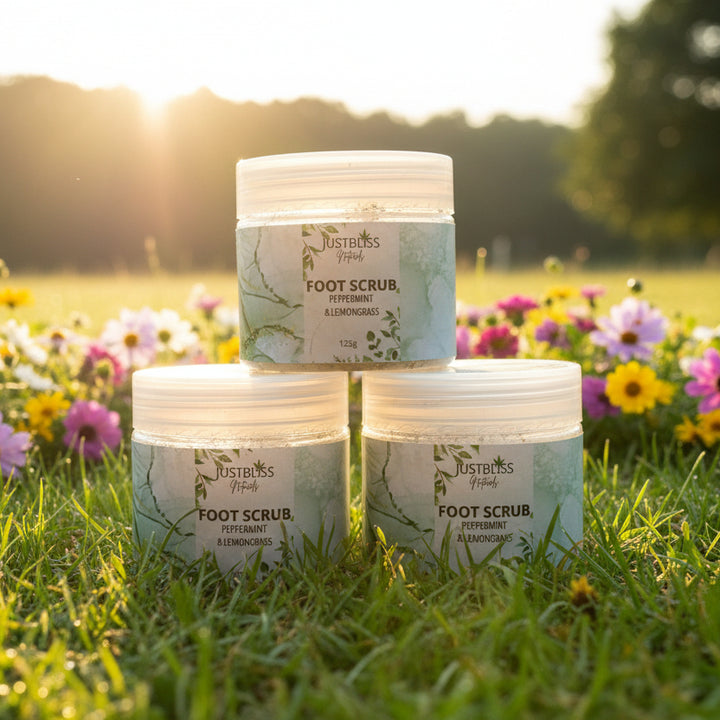 Peppermint &amp; Lemongrass Foot Scrub – Natural Exfoliation for Soft, Refreshed Feet - JUSTBLiSS Naturals