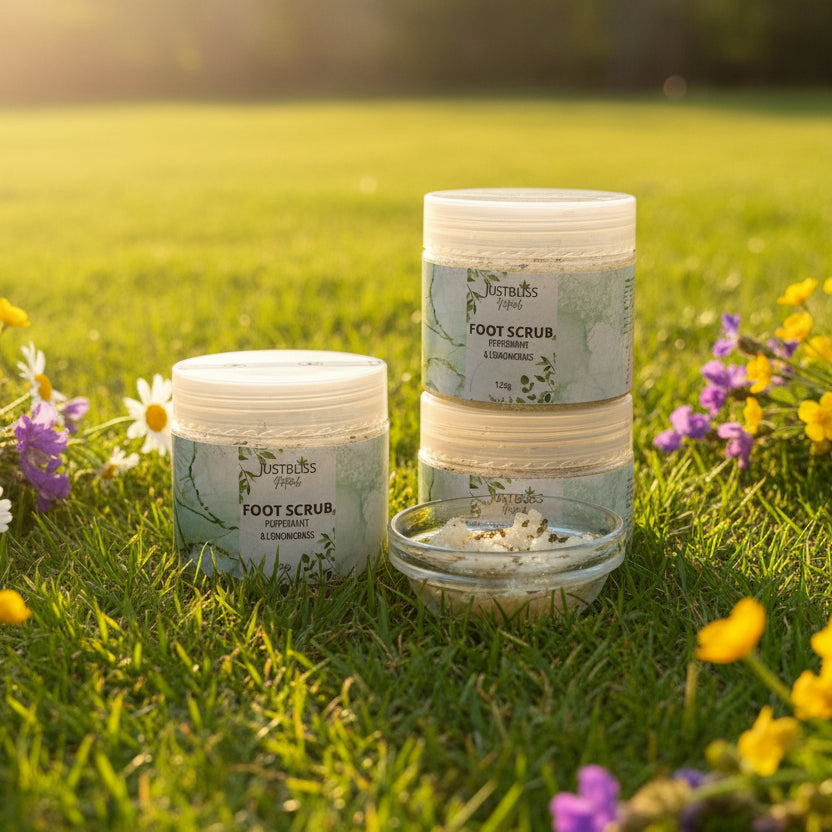 Peppermint & Lemongrass Foot Scrub – Natural Exfoliation for Soft, Refreshed Feet - JUSTBLiSS Naturals