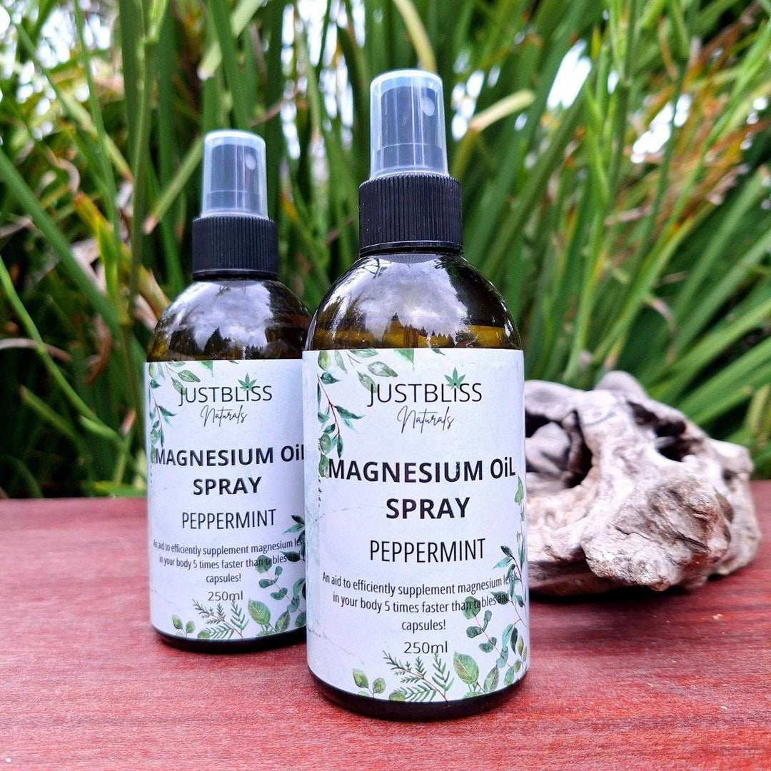 Peppermint Magnesium Oil Spray – Plant-Based Natural Muscle Relief - JUSTBLiSS Naturals