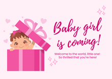 Load image into Gallery viewer, JUSTBLISS: GREETING CARD: Baby Girl
