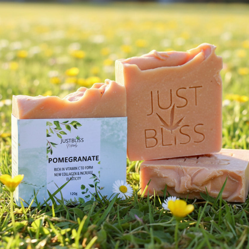 Pomegranate Soap Bar for Sensitive Skin – Vegan, Antioxidant & Moisturizing - JUSTBLiSS Naturals