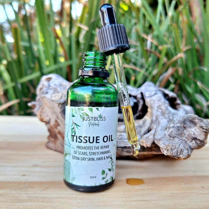 Natural Tissue Oil – Scar &amp; Stretch Mark Repair for Skin, Hair &amp; Nails - JUSTBLiSS Naturals