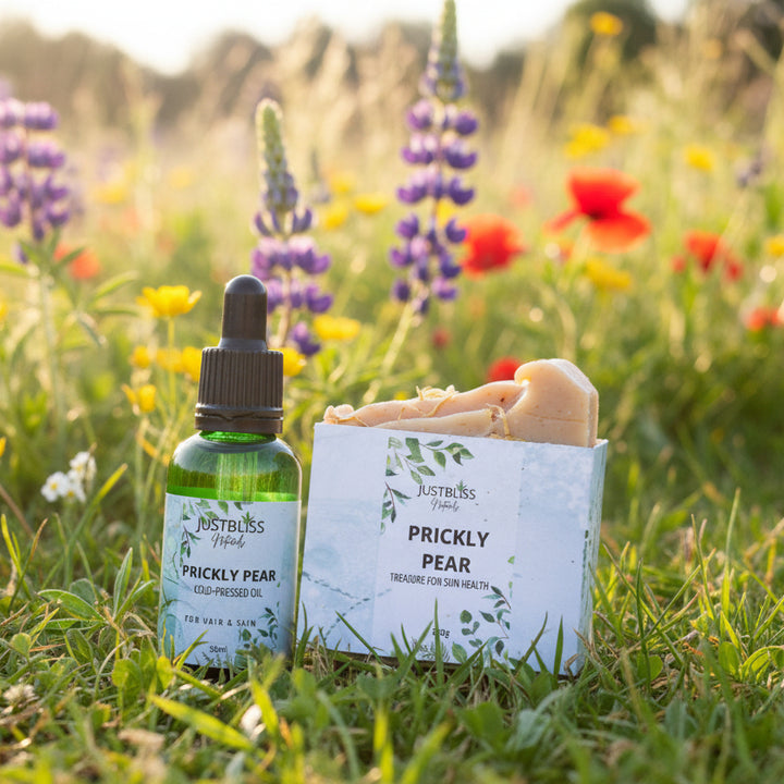 Prickly Pear Skincare Bundle – Soap &amp; Pure Oil for Radiant Skin - JUSTBLiSS Naturals