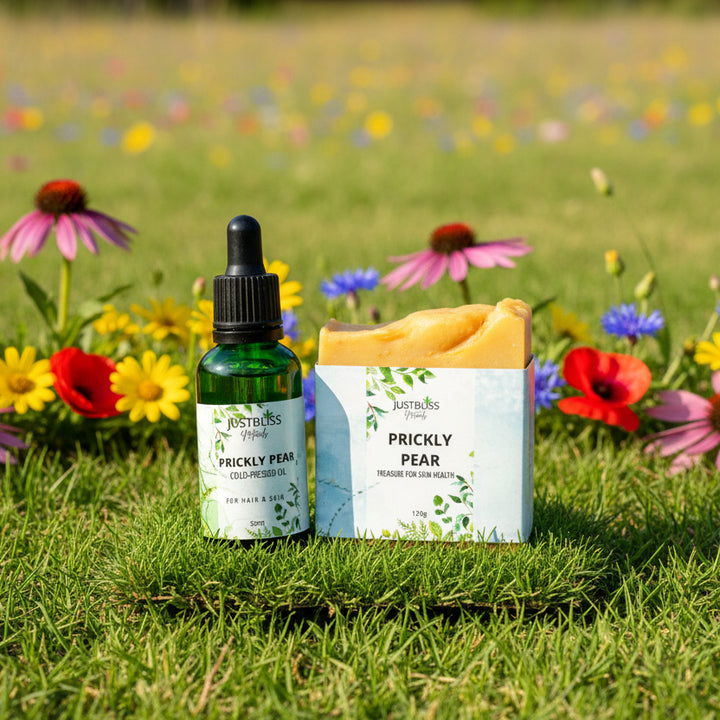 Prickly Pear Skincare Bundle – Soap &amp; Pure Oil for Radiant Skin - JUSTBLiSS Naturals
