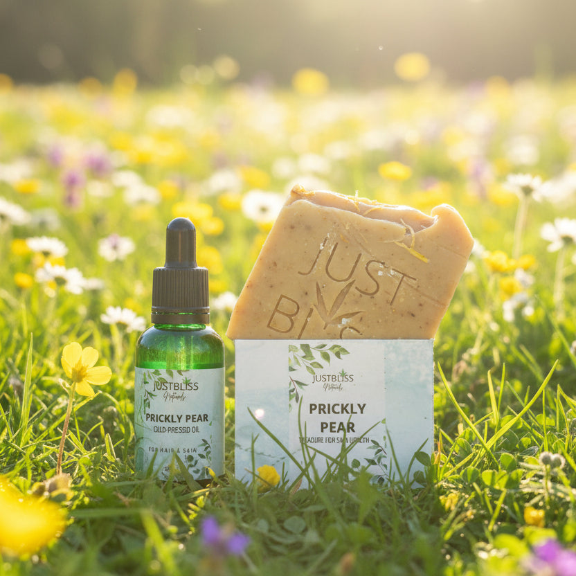 Prickly Pear Skincare Bundle – Soap &amp; Pure Oil for Radiant Skin - JUSTBLiSS Naturals