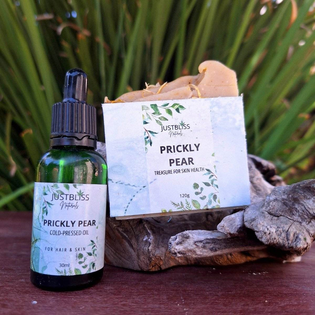 Prickly Pear Skincare Bundle – Soap &amp; Pure Oil for Radiant Skin - JUSTBLiSS Naturals